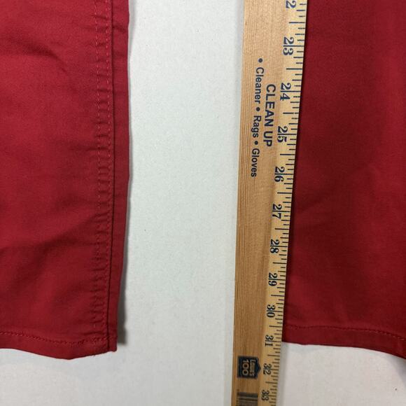 Liz Claiborne Jeans Womens 14 Red Denim Flex-Fit Classic Slim Skinny Leg Zip Fly - Picture 11 of 13